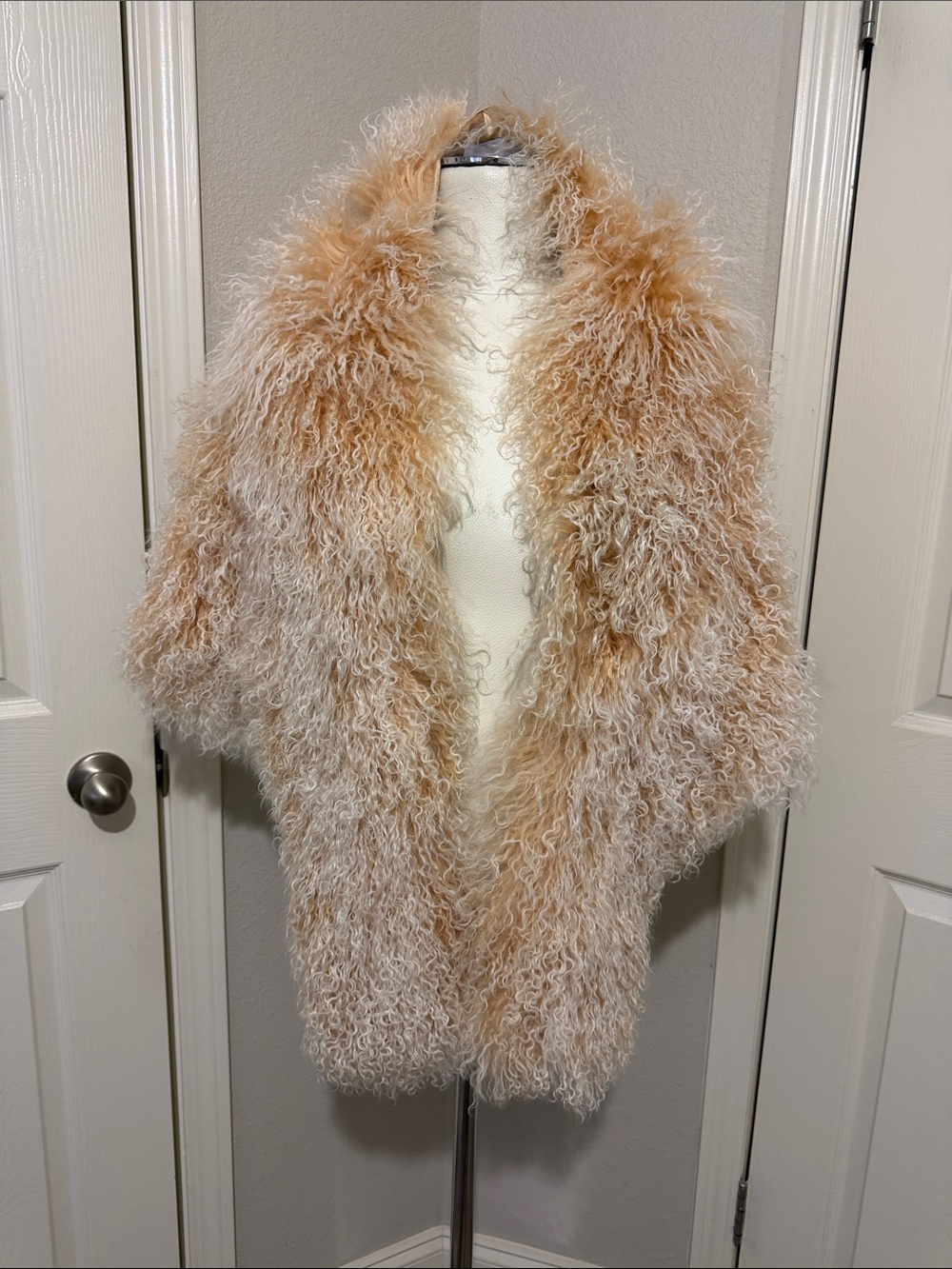 Trilogy Collection Michael McCollom Curly Lamb Suede Shawl